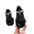 thumbnail image 6 of Horivan Sparkle Princess Ballet Flats with Pearl Bow Ankle Strap Girls Dress Shoes for Party Wedding Comfortable Casual Fashion Shoes, 6 of 9