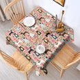 thumbnail image 2 of Boston Terrier Dogs with Pioneer Flower Square Tablecloth,Waterproof Square Table Cover,Wipeable Spillproof Washable Table Cover for Home Kitchen Party Decor 42"X42"(107x107cm), 2 of 6