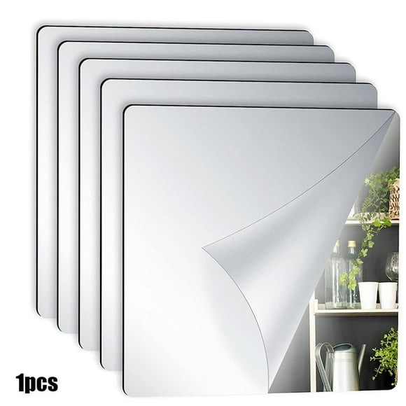 beisidaer 20 X 20Cm Acrylic Adhesive Mirror Leaves Home Decorative Mirror Tiles Mirror Walls Vanity Mirrors Adhesive Mirror Plat