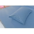 thumbnail image 3 of 7 Piece Rayon Made From Bamboo Sheet Set by OKAO, Split Blue Sheets - Silky Soft- Wrinkle Free- Deep Pockets- Softer and Stronger Than Cotton - 2 Fitted Sheet, 1 Flat, 4 Pillowcases Split King, Blue, 3 of 5