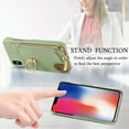 thumbnail image 3 of Compatible for iPhone XS / iPhone X Zipper Wallet Case with Card Holder, Rotation Ring Kickstand Case, PU Leather Card Slots RFID Blocking Protection Phone Case Shockproof Cover, Mint, 3 of 10