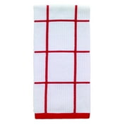 6 Pc, T-Fal Red Cotton Checked Parquet Kitchen Towel 1 Pk