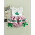 thumbnail image 4 of BemeyourBBs Baby Girl Romper Dress Golf Embroidery Sleeveless Round Neck Bodysuit, 4 of 9