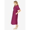 thumbnail image 3 of Woman Within Plus Size Short-Sleeve Button-Front Pocket Dress (Petite Available), 3 of 6