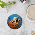 thumbnail image 4 of BaHomeck Drink Coasters Set of 4 with Holder hyper-realistic photo of electric guitar with wood grain Water Absorbent Ceramic Coasters Tabletop Protection,Suitable for Various Cup ,Home Decor, 4 of 4