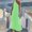 Green, variant on XWSHYW Women Dresses Under $10 Sexy Sleeveless Loose Fit Beach Long Dress Fashion Solid Color Crew Neck Holiday Party Dresses