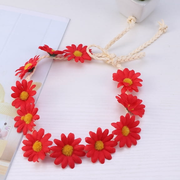 LOLIPPYY 2-Piece Hair Accessory Set for Women, Boho Style Headbands in Red, Perfect for Weddings and Special Occasions