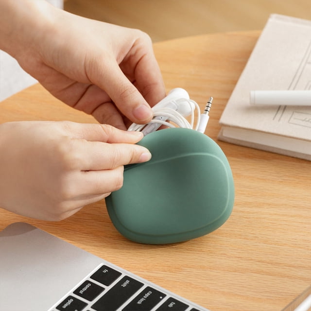 HONMEET 3Ud Estuche Organizador De Silicona Para Datos Y Auriculares En Colores Variados