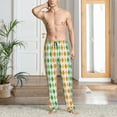 thumbnail image 2 of Uemuo St. Patrick's day argyle Pattern Men's Wide Leg Palazzo Lounge Pants with Pockets Light Weight Loose Comfy Casual Pajama Pants-Small, 2 of 6