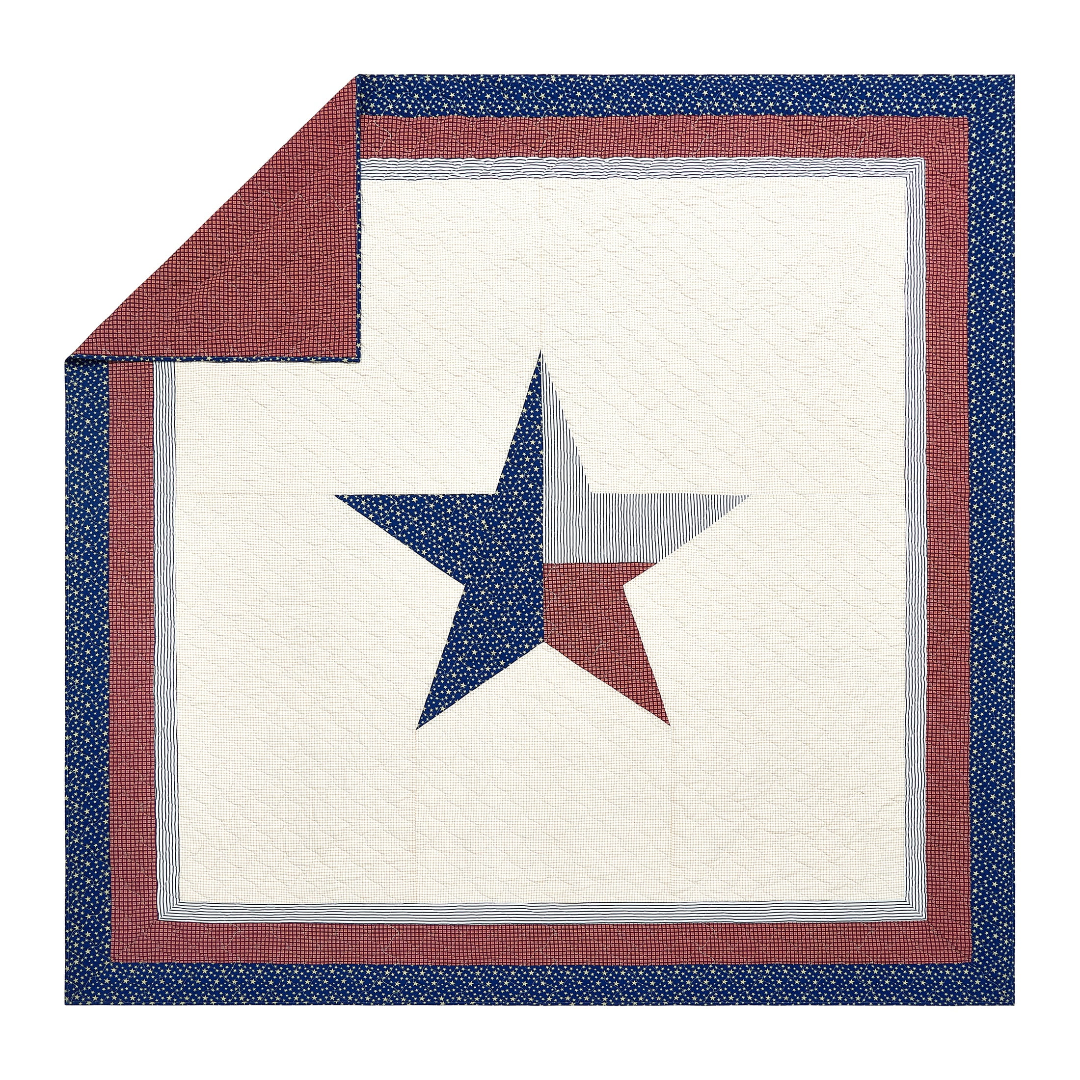Modern Heirloom Texas Lonestar 3-Piece Quilt Set, Blue, Full/Queen