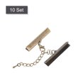 thumbnail image 3 of Unique Bargains 10Set Ribbon Crimp Clamp Ends Lobster Claw Clasps & Chain 35mm Bronze Tone for DIY, 3 of 7