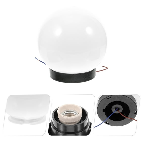 WRISTBIQUE Frosted Globe Lampshade for Outdoor Light Fixtures Transparent Plastic Protection 1Pcs