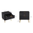 thumbnail image 4 of Pemberly Row Commode Standard 2 Pcs à 3 Tiroirs et Table de Nuit 2.0 en Noir, 4 of 13