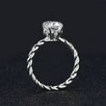 thumbnail image 4 of solitaire jewels 1.7CT Oval Moissanit Twisted Shank Engagement Ring For Women, 10K White Gold, 4 of 6