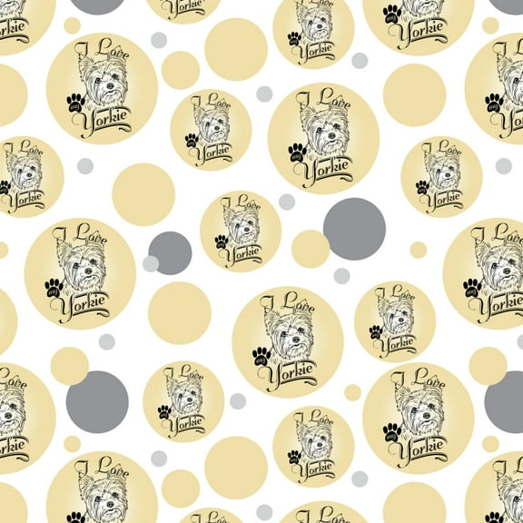 I Love My Yorkie Yorkshire Terrier Premium Gift Wrap Wrapping Paper Roll