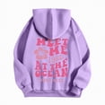thumbnail image 5 of Towmus Womens Sweatshirt Graphic Hoodies Letter Print Casual Long Sleeve Drawstring Pullover Tops with Pocket, 5 of 7