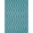 thumbnail image 1 of Unique Loom Outdoor Trellis Moroccan Rug 8' x 11' 4 Rectangle Teal/Ivory, 1 of 1