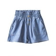 thumbnail image 2 of NAISIBABY Girls Denim Shorts Size 6, Soft Comfy Summer Fashion Ruffles Elastic Waist Kids Casual Shorts Blue, 2 of 9