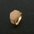 thumbnail image 6 of Sparkly Punky Rapper Luxury Trendy Hexagon Rings for Men Cool Iced out Hip Hop Cubic Zirconia Domineering Men Rings, 6 of 9