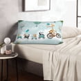 thumbnail image 6 of Sikiie Animals Riding Across The Sky Print Plush Pillow Cover, Wrinkle-proof and Stain-resistant Pillow Protector without Pillow Core, Home Decoration-14"x20", 6 of 6
