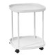 thumbnail image 1 of Luxury Bedside Shelf Double Layer Sofa Side Shelf Rolling Removable Nightstand Storage Shelf for Living Room Dormitory White, 1 of 5