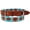 Tan Leather, variant on Medium 17''- 21'' Leather Argentine Polo Embroidered Dog Collar D Ring 60FH03BR