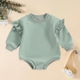 thumbnail image 5 of Baby Bodysuits Unisex Bodysuit Boys Girls Clothes Baby Girls Climbing Clothes Baby Long Sleeve Letter Triangle Romper Longs Set 3-6 Months, 5 of 6