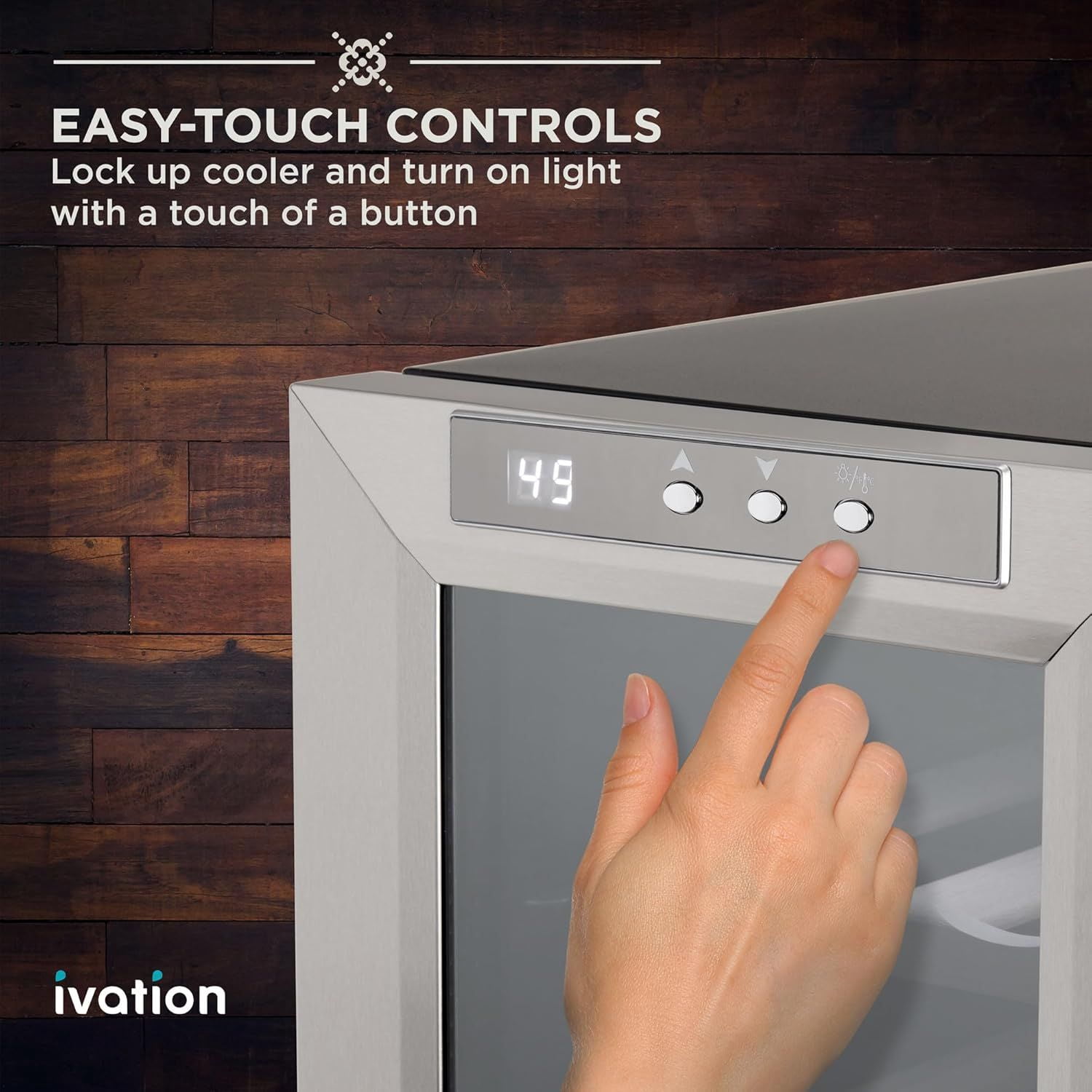Ivation 6 Bottle Horizontal Thermoelectric Wine Cooler, Super Quiet Freestanding Wine Fridge - Stainless Steel