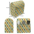 thumbnail image 4 of Retro Stand Mixer Cover, Classical Checkered Pattern in Yellow and Green Colors Striped Crossed, Kitchen Appliance Organizer Bag Cover with Pockets, 5 Quarts, Marigold Green Cream, by Ambesonne, 4 of 4