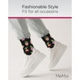 thumbnail image 5 of MeMoi Potted Cacti Bamboo Blend Crew Socks - Womens - Female, One Size, Black, 5 of 7
