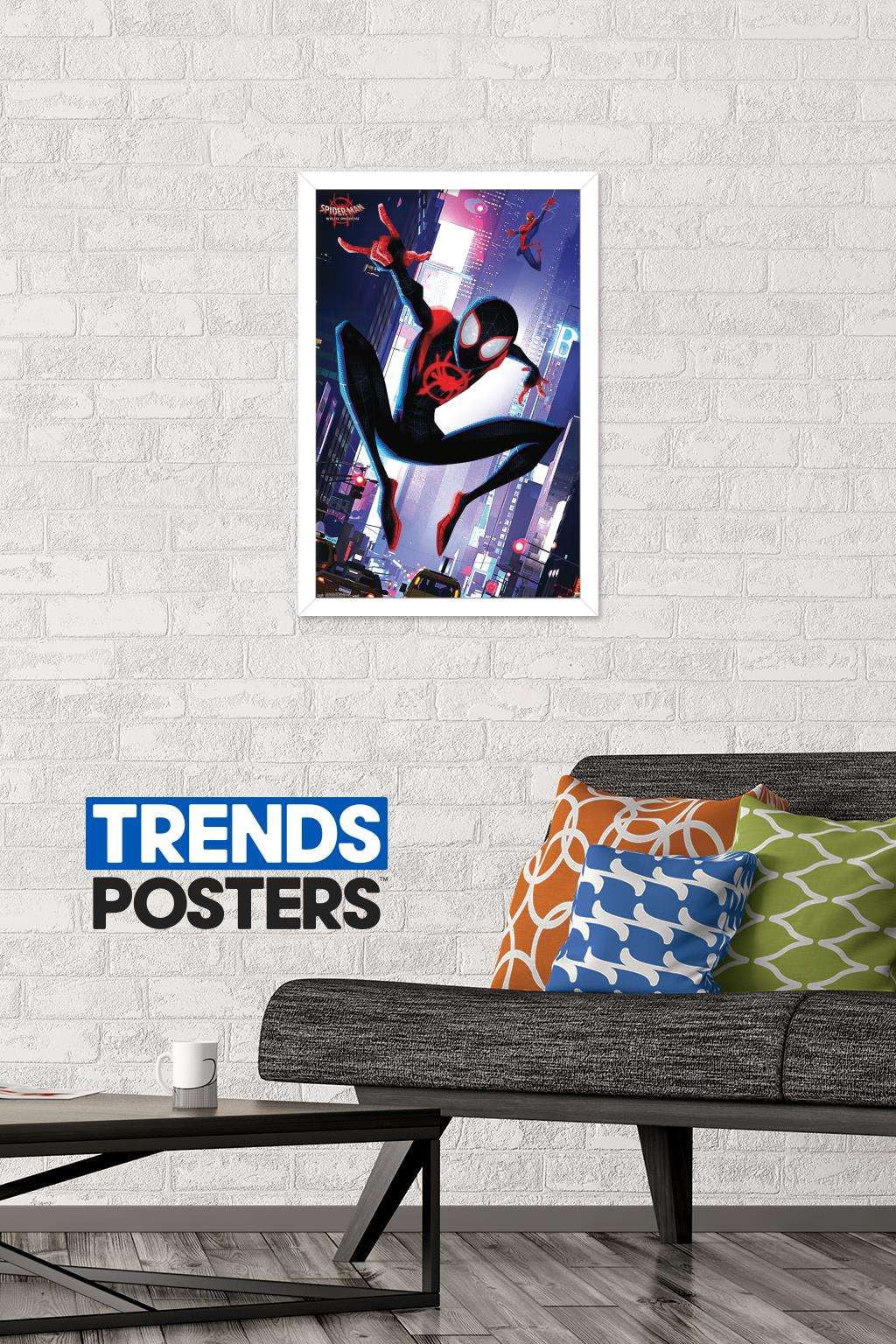 Marvel Spider-Man - Into The Spider-Verse - Street Wall Poster, 14.725" x 22.375", Framed