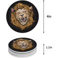 thumbnail image 1 of FMSHPON Lion Set of 8 Round Coaster for Drinks, Absorbent Ceramic Stone Coasters Cup Mat with Cork Base for Home Kitchen Room Coffee Table Bar Decor, 1 of 6
