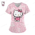 thumbnail image 5 of Camiseta Hello Kitty Camisetas Uniforme Enfermera Bolsillo Hello Kitty Cuello V Ropa Mujer Tops Hospital Top Mujer 2023 Uniforme Cuello, 5 of 5