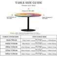thumbnail image 2 of Round Fitted Tablecloth with Elastic Edge, 44"-60" Waterproof Stain Resistant Table Cover for Indoor, Outdoor, Picnic, Dining, Camping, Party, Holiday, 44", Rainbow Swirl, 2 of 4
