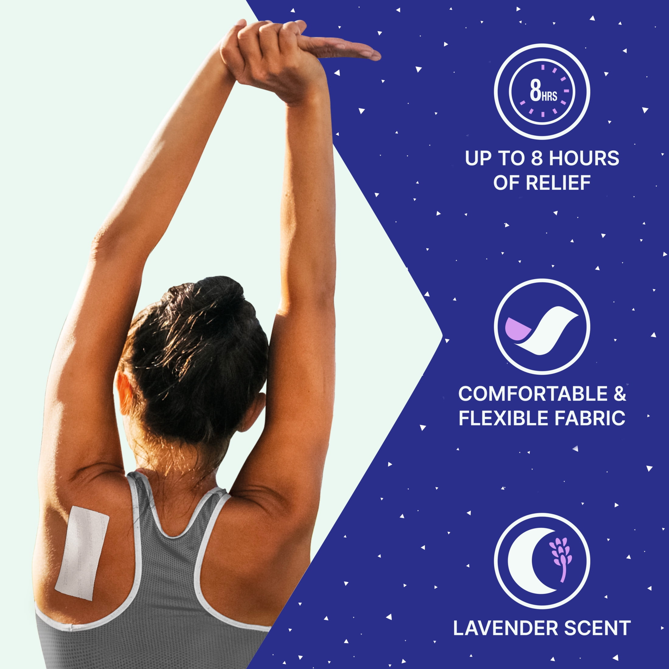 Biofreeze Overnight Pain Relief Patches, Back Knee Muscle Joint Arthritis Pain Relievers, 4 Count