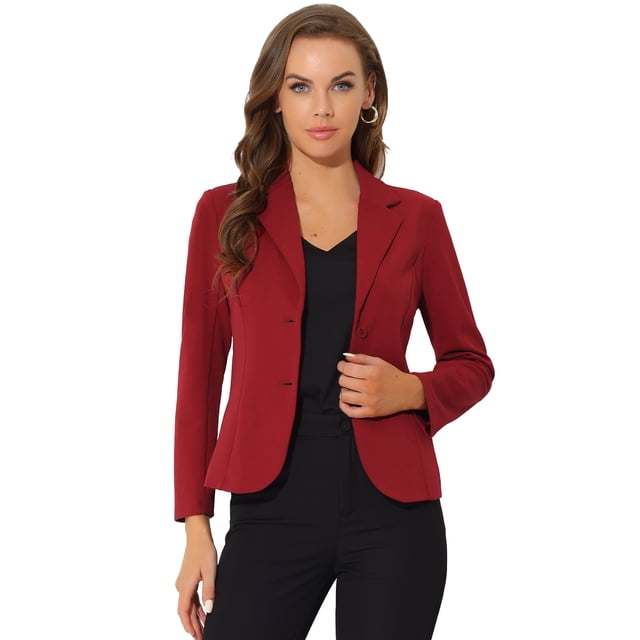 AllegK ChaqueDe Traje De ChaqueElástiCon Cuello De SolaPaOficiDe Trabajo PaMujer BorgoXL