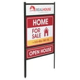 thumbnail image 2 of M&T Displays H Frame Real Estate Yard Sign Post Dual Rider, 24x18 Inch 42" Tall Black Metal 3/4" Angle Frame Construction Pointed Legs (3 Pack), 2 of 7