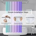 thumbnail image 6 of Rainbow Shower Curtain for Bathroom Ombre Purple Blue Hotel Shower Curtains Set Room Partition Gradient Pink Lavender Blue Waterproof Fabric Stall Bathtub Decor with Hooks 84x72inches, 6 of 6
