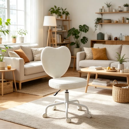 hoejuyvu white heart office chair product