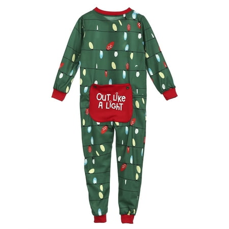 Inevnen Family Xmas Matching PJS Jumpsuit Pajamas Set Christmas Sleepwear Outfit Clothes