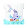 thumbnail image 6 of Girls Dress Blue Mermaid Princess Embroidery Sequin Tulle Short Sleeve 6 Years, 6 of 8