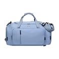 thumbnail image 1 of Bolsa de viaje de lona, ​​portátil, para llevar en el gimnasio, deportiva, con funda para carrito Azul, 1 of 9
