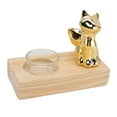 thumbnail image 1 of Tealight Candle Holder, Candle Holder Decorative Practical Walnut Glass Ceramic  For Office, 1 of 8