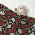 thumbnail image 2 of Naloa Red Rose Skull Dog Blanket, 3 Sizes Cat Blanket for Indoor Cats Large Medium Small Dog Gifts-Large, 2 of 8