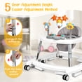 thumbnail image 4 of XIOYIG 5 in 1 Baby Walker, Music and Lights Walker for Baby Boy Girls 6-18 Months, Foldable Baby Walkers with Wheels and Bouncer Combo Portable, Toddler Infant Walker with Adjustable Height, 4 of 7