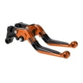 thumbnail image 1 of Palancas de freno y embrague cortas y largas para Yamaha YZF R1 15-22, palanca de freno ajustable de motocicleta, aleación de aluminio, cabeza naranja, mango negro, 1 of 1
