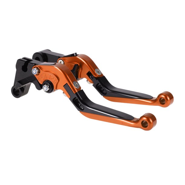 Palancas de freno y embrague cortas y largas para Yamaha YZF R1 15-22, palanca de freno ajustable de motocicleta, aleación de aluminio, cabeza naranja, mango negro