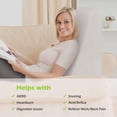 thumbnail image 2 of OasisCraft Bed Wedge Pillow, 12 Inch Wedge Pillow for Sleeping Bed Elevated Pillow Wedge, 1.5” Memory Foam Top with Removable Washable Cover (25"x24"x12") for Acid Reflux, Snoring, Heartburn, Reading, 2 of 7