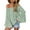 Light green, variant on Long Sleeved Women Off Shoulder Casual Blouse Bell Trumpet Sleeve Loose Flared Tops