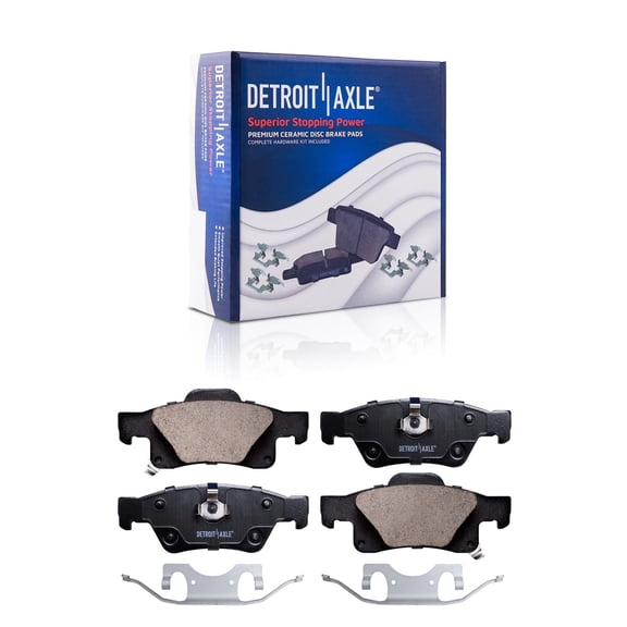 Detroit Axle - Rear Brake Pads for 2011-2022 Jeep Grand Cherokee 2011-2025 Dodge Durango, Ceramic Brake Pads Set 2012 2013 2014 2015 2016 2017 2018 2019 2020 2021